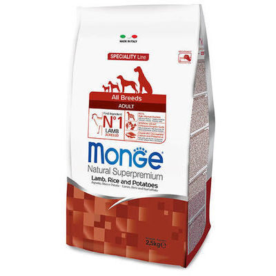 Monge Natural Superpremium All breeds Adult Monoprotein Lamb with Rice and Potatoes